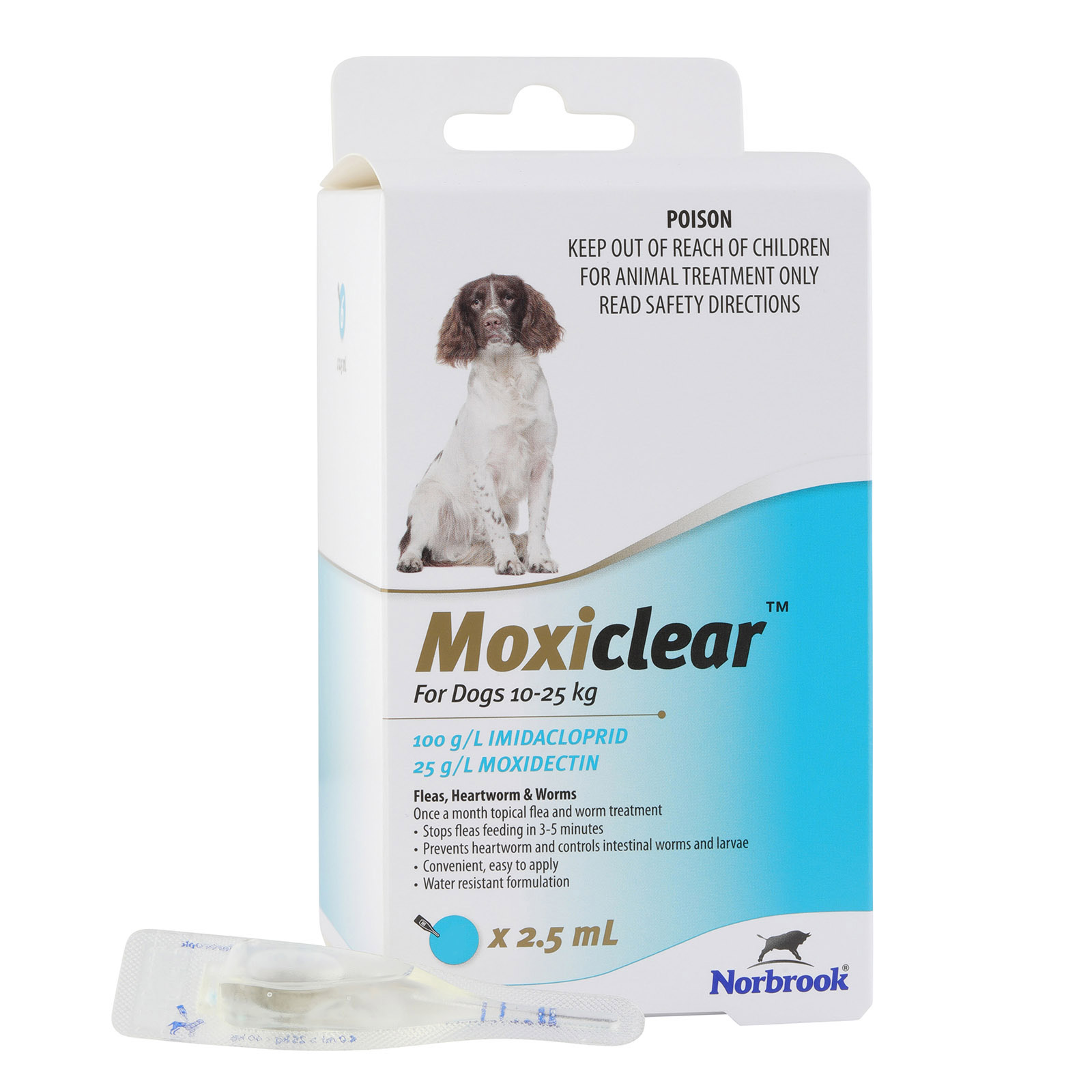 Moxiclear For Medium Dogs 10-25 Kg (Blue) 6 Pack Special Clearance Sale (Extra 20% Off)