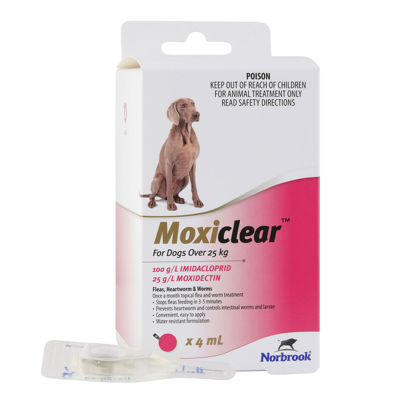 Moxiclear For Large Dogs Over 25 Kg (Pink) 3 Pack Special Clearance Sale (Extra 20% Off)