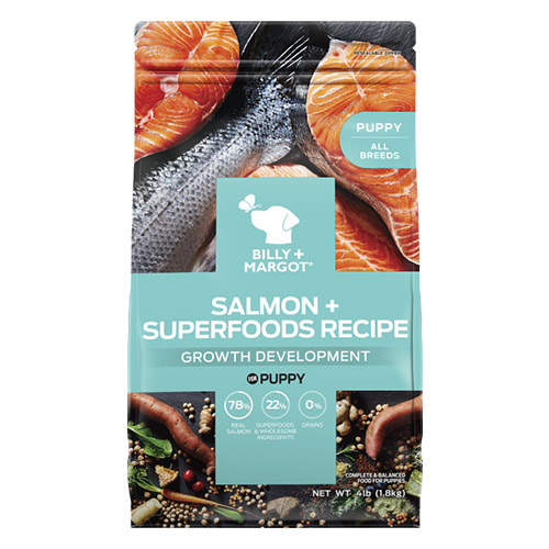 Billy & Margot Dog Puppy Salmon and Superfoods Dry Food