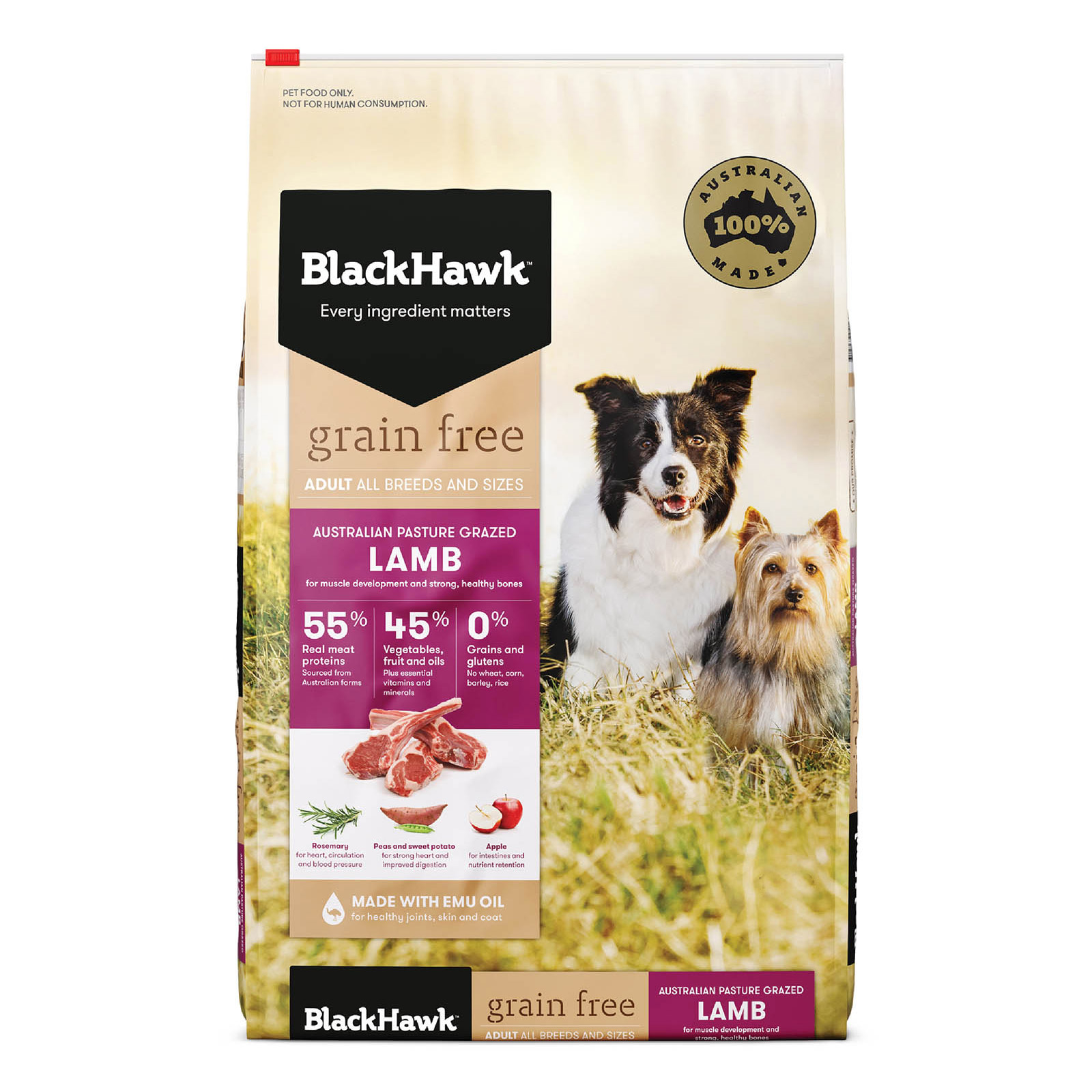 Black Hawk Adult Grain Free Lamb Dry Dog Food 