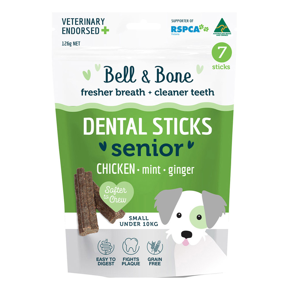 Buy Bell and Bone Senior Dental Sticks Chicken Mint and Ginger for