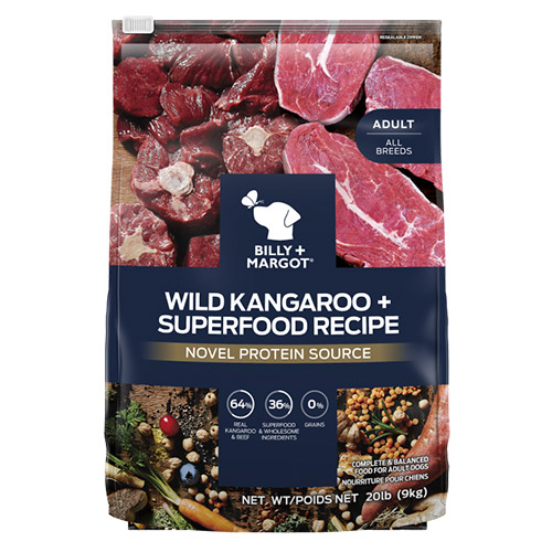 Buy Billy & Margot Adult Wild Kangaroo and Superfood Dog Food Online