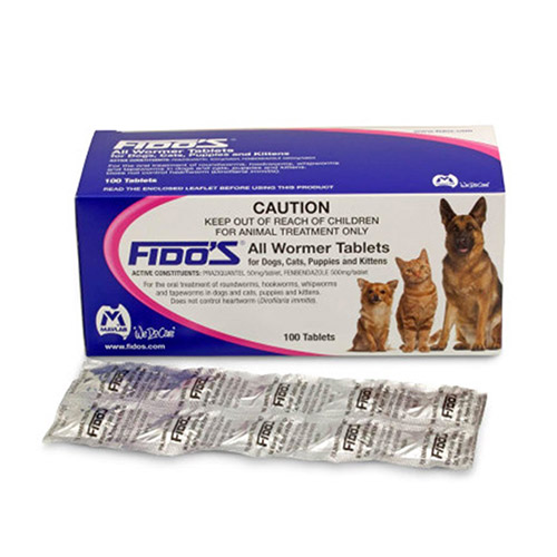 Fidos All Wormer Tablets For Dogs And Cats 2.5-10kg