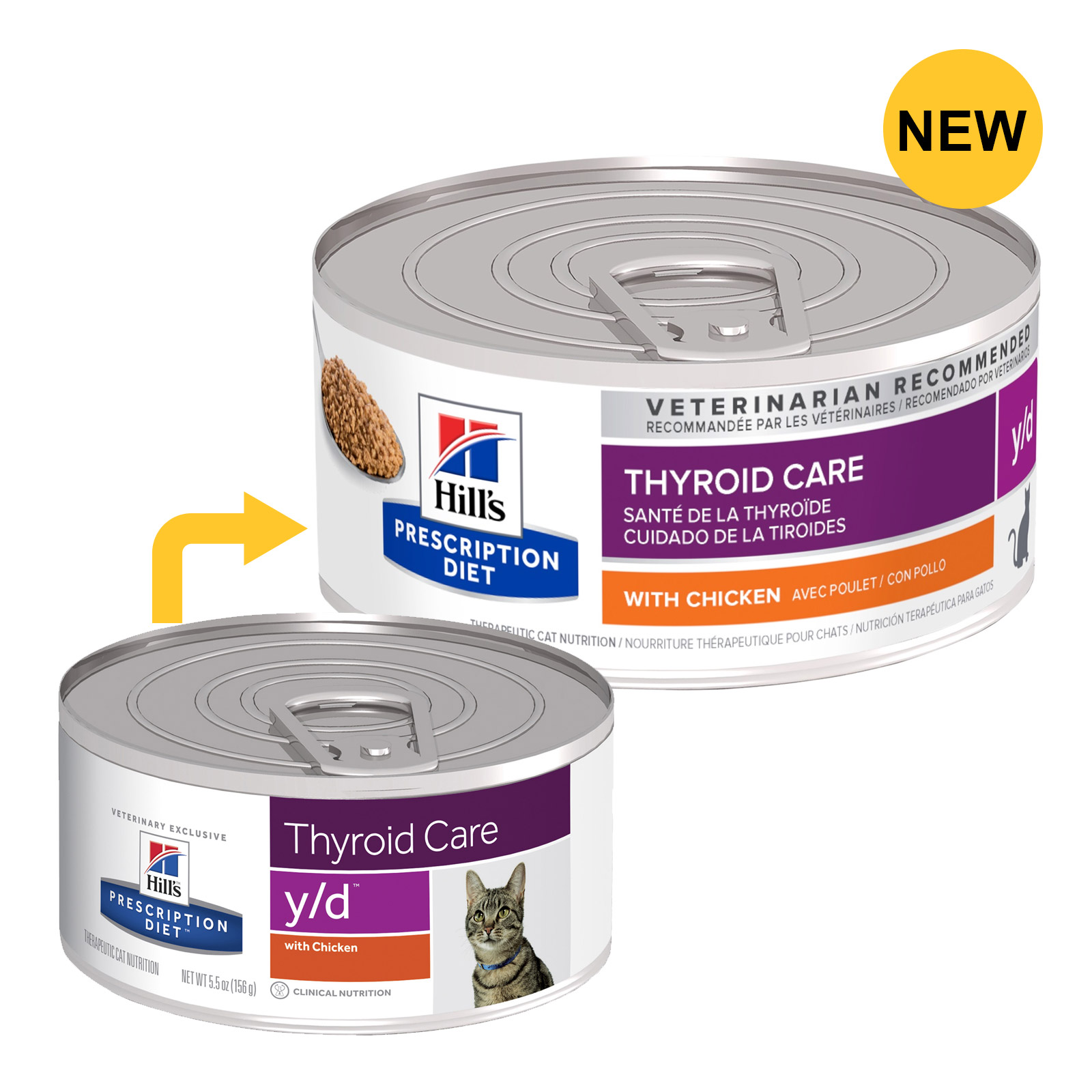 Buy Hill's Prescription Diet Yd Thyroid Care Canned Cat Food Online