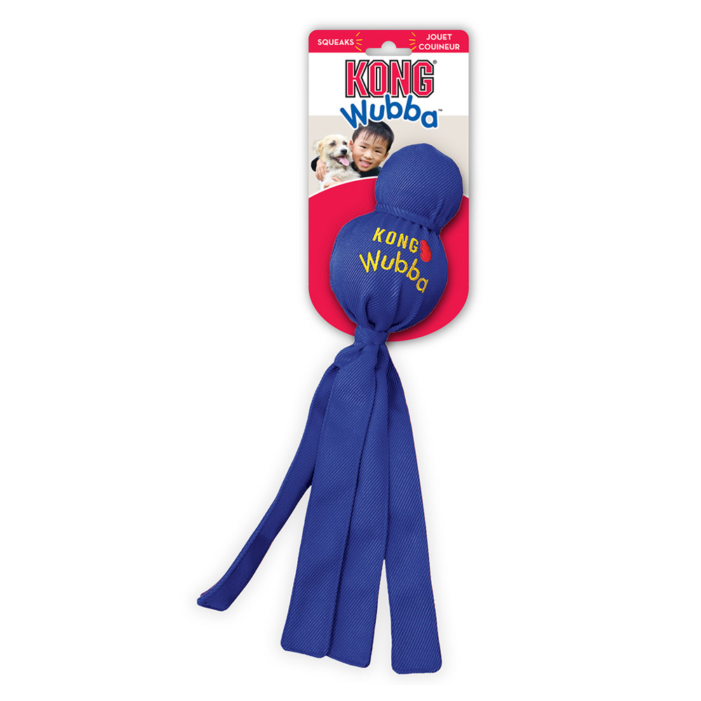 thumbnail image 2 of KONG Wubba Small Purple Squeaky Dog Toy – Interactive Toss, Tug & Fetch For Puppies – XS, S, M 2 of 5
