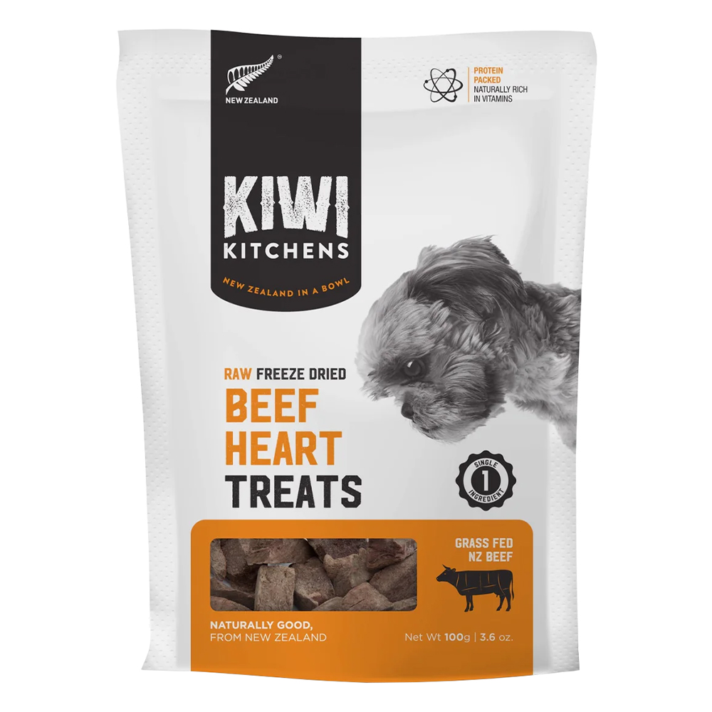 Kiwi Kitchens Freeze Dried Beef Heart Dog Treats VetSupply