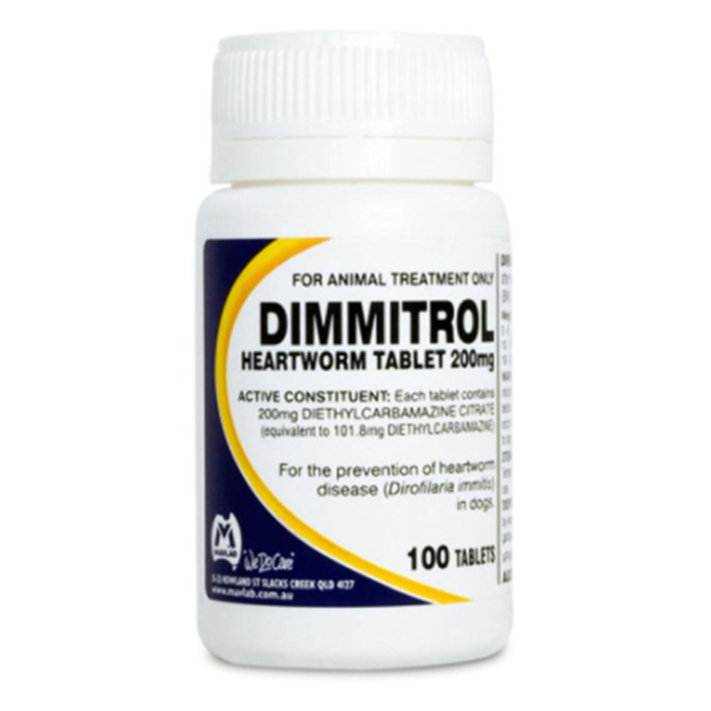 Dimmitrol Tablets for Medium Dogs 200Mg (Yellow)