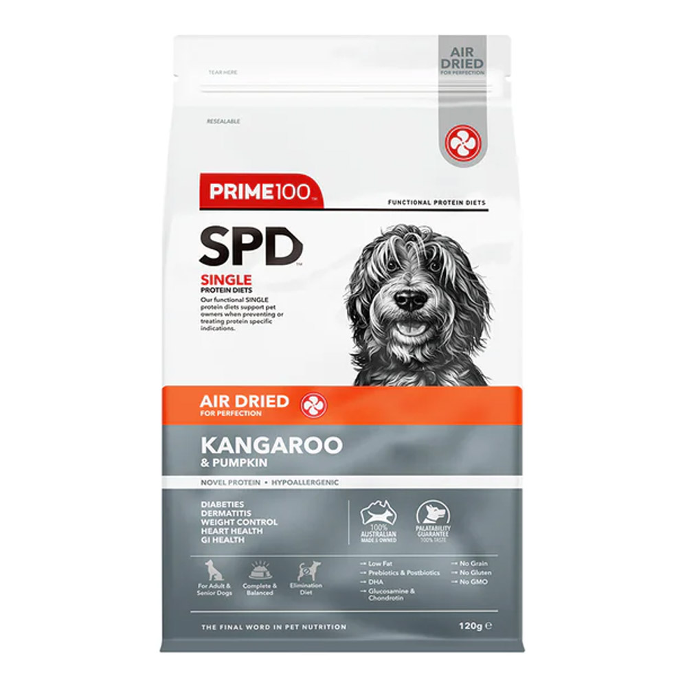 Prime100 SPD Single Protein Diets Air Dried Kangaroo & Pumpkin All Life Stages Dry Dog Food