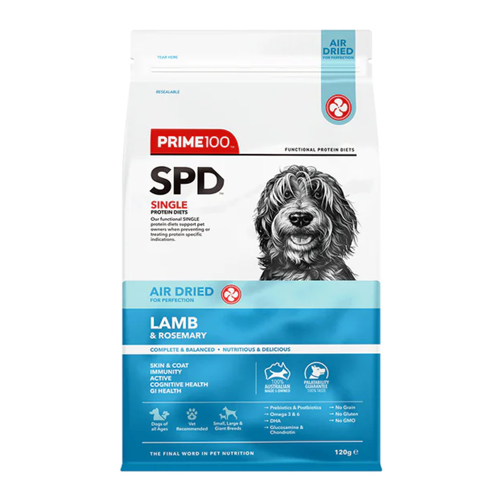 Prime100 SPD Single Protein Diets Air Dried Lamb & Rosemary All Life Stages Dry Dog Food