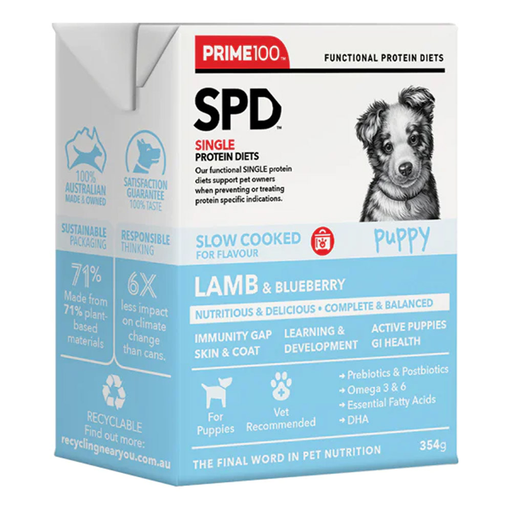 Prime100 SPD Single Protein Diets Slow Cooked Lamb & Blueberry Puppy Dry Dog Food