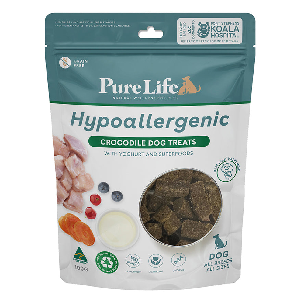 Pure Life Hypoallergenic Crocodile Dog Treats | VetSupply