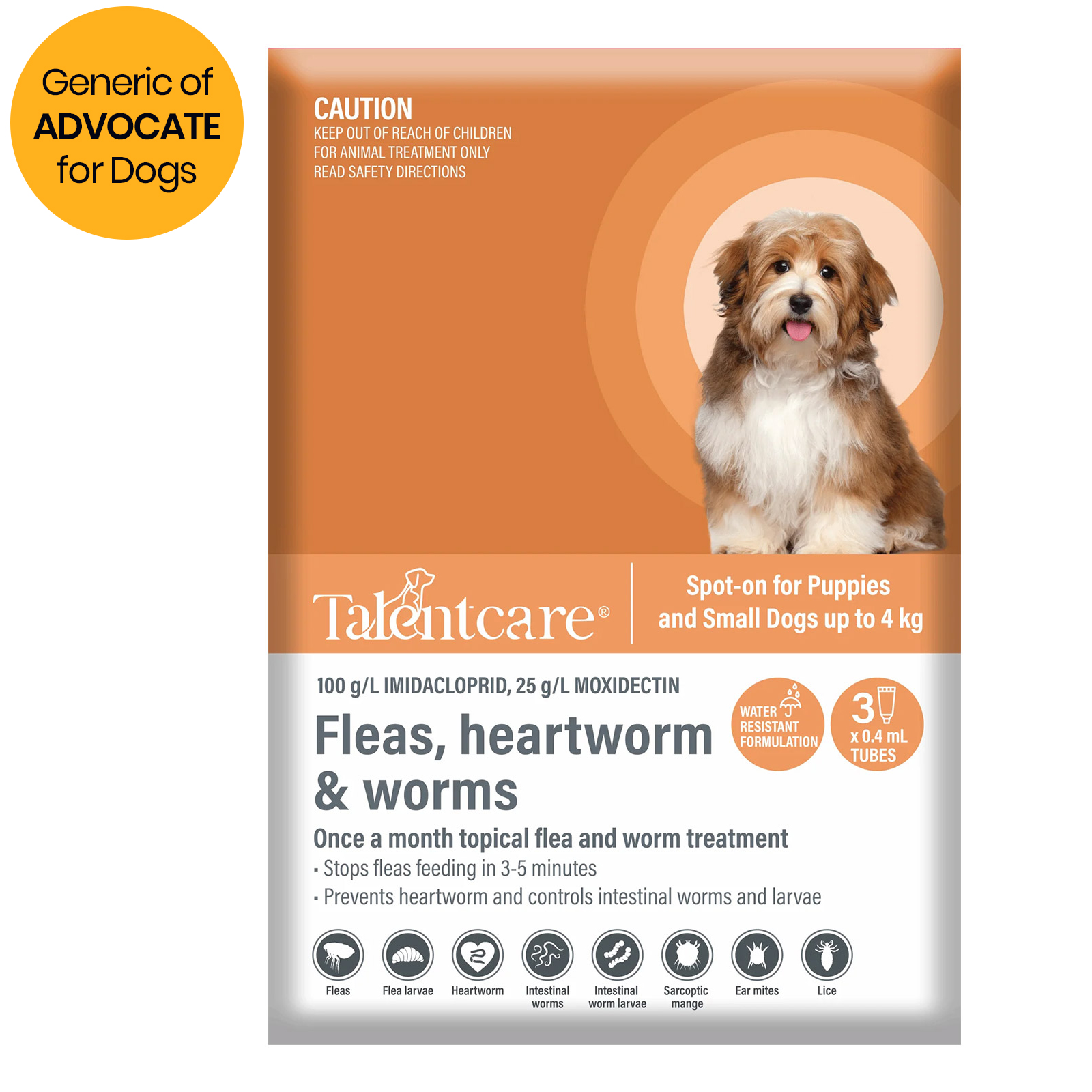 Buy Talentcare Spot On Dog Flea & Worm Treatment for Puppies and Small