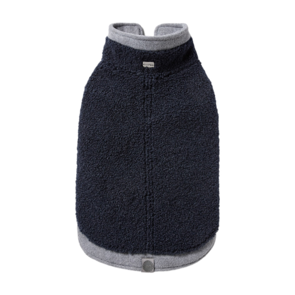 Buy Snooza Wear Teddy Double Detail Coat Navy and Grey Online