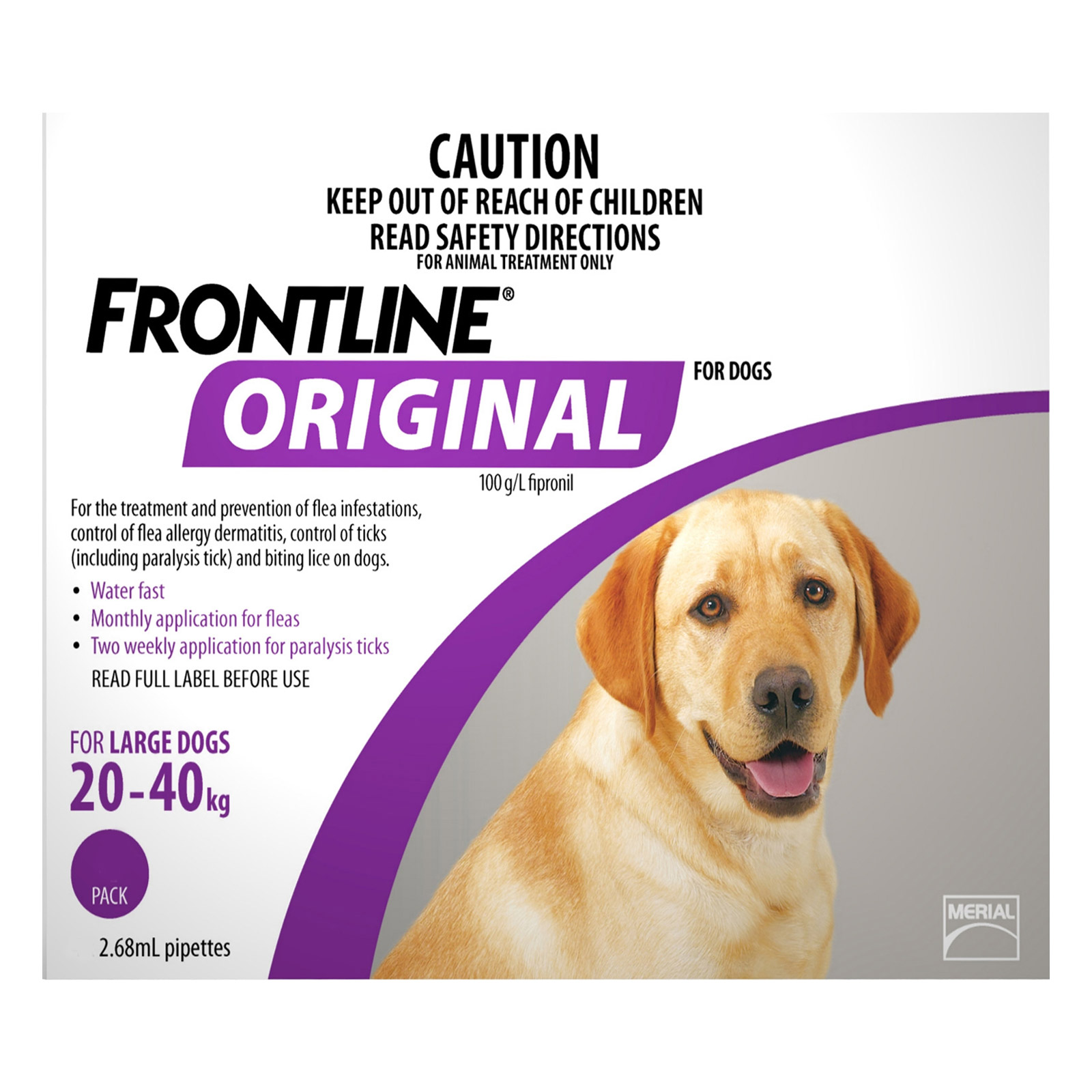 Buy Frontline Original For Large Dogs 2040 Kg (Purple) Online