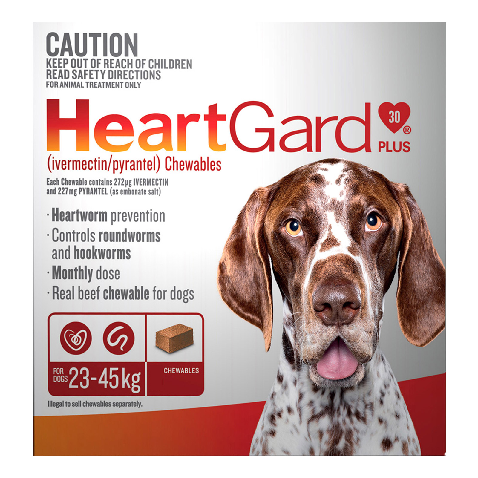 Buy Heartgard Plus Chewables For Large Dog 23 To 45 Kg (Brown) Online