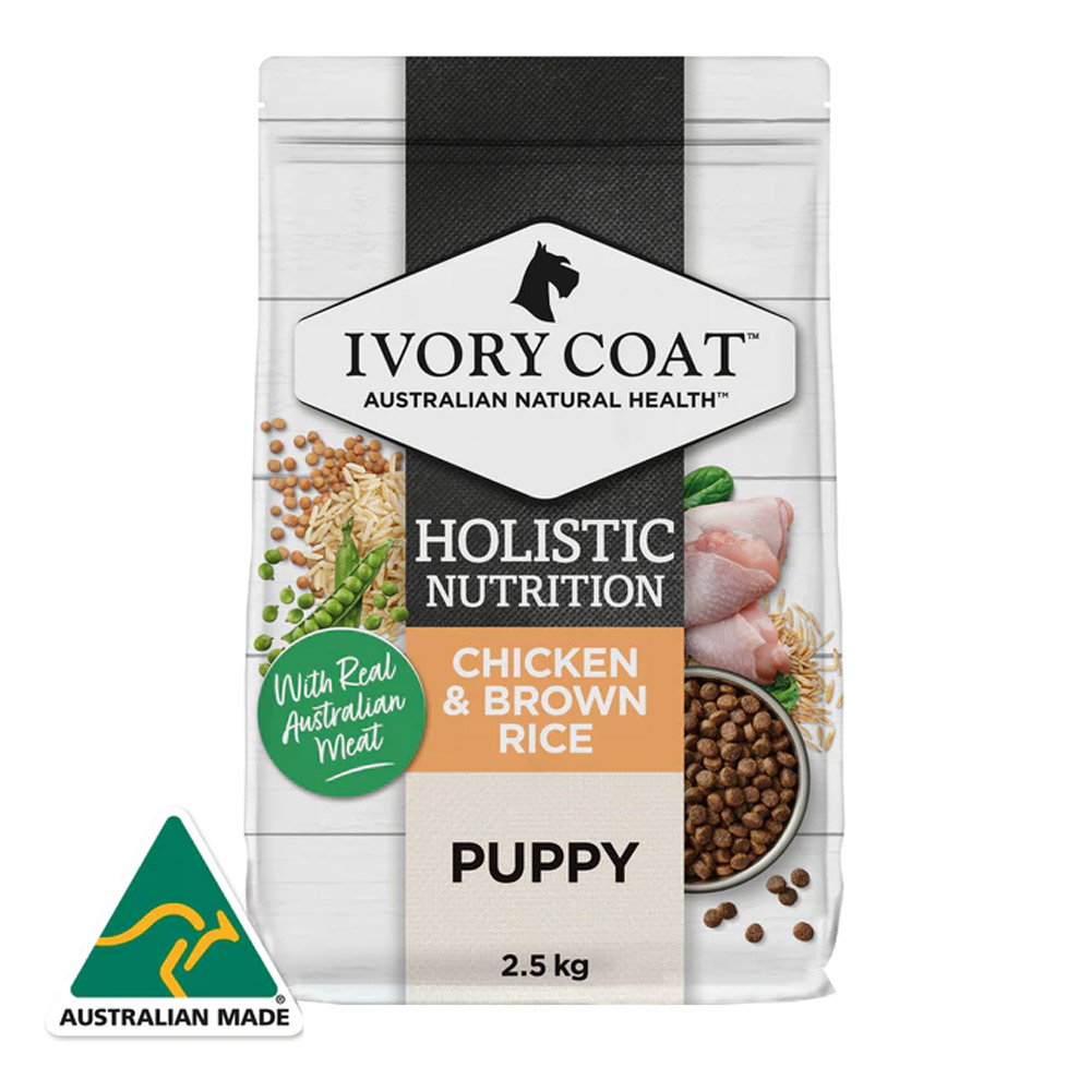 Ivory Coat Puppy All Breeds Dry Dog Food Chicken & Brown Rice